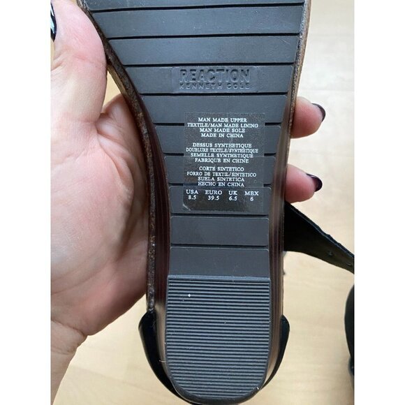 Reaction Kenneth Cole "Great Gal" Ankle Strap Women New Sandal Low Wedge - Picture 5 of 6